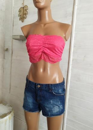 Красивый ажурный топик в новом состоянии с вкладышами