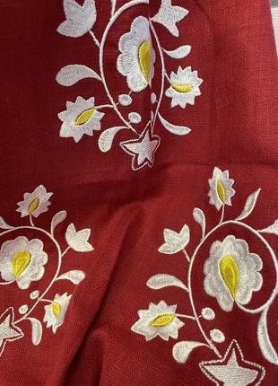 Розкішна лляна блуза з вишивкою вишиванка бохо3 фото