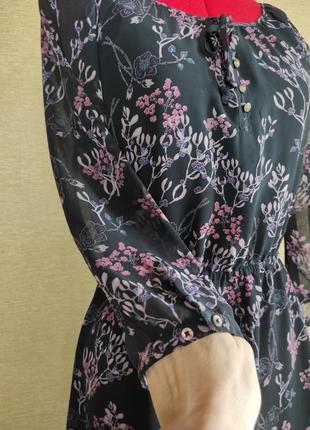 Шифонова сукня плаття квітковий принт5 фото