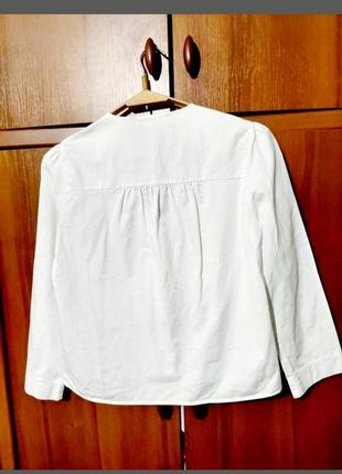 Льняна укорочена сорочка-блуза zara3 фото