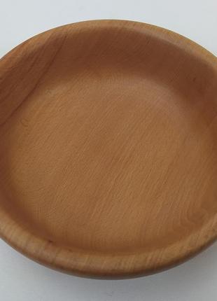 Тарілка дерев'яна кругла, деревина бук d 22.5 см.7 фото