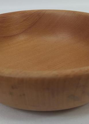 Дерев'яна тарілка кругла, деревина бук d 22.5 див.