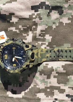 Годинник тактичні skmel 1155b (4 кольори сірий, синій, хакі, яскравий камуфляж)8 фото