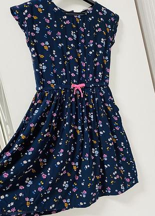 Платье летнее h&m цветочный принт 7-8л🌸🌸🌸