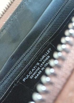 Кожаный кошелек портмоне pulicati итальялия натуральная кожа фактура6 фото