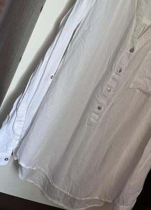 Легкая базовая рубашка белая3 фото
