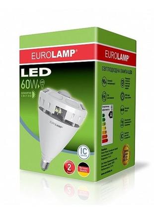 Led лампа eurolamp 60w e40 6500k (глазок)