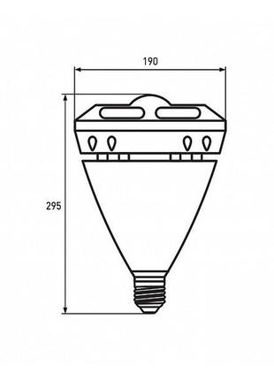 Led лампа eurolamp 60w e40 6500k (глазок)2 фото