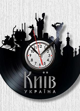 Город киев часы на стену киев часы памятники киева виниловые часы города украины часы украина размер 30см