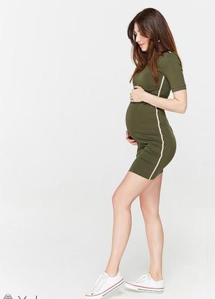 Платье-туника для беременных и кормления gina dr-29.022, хаки2 фото