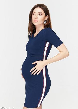 Плаття-туніка для вагітних і годування gina dr-29.021, синє