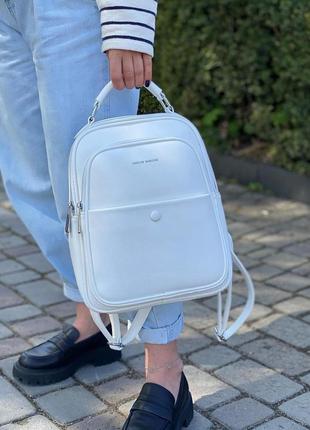 Стильный рюкзак женский городской вместительный стеганый силиконовый сумка рюкзак 3304 как david jones