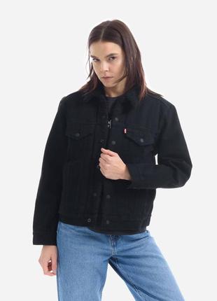 Куртка весенняя женская levi's® ex-boyfriend trucker sherpa6 фото