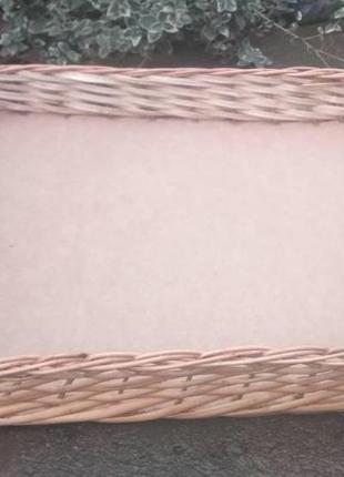 Кошик лоток плетений на хліб2 фото