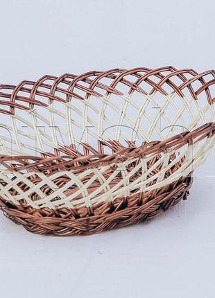 Цукерниця плетена | цукерниця з лози| тарілка плетені з лози1 фото