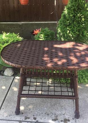 Стол деревянный складной из лозы