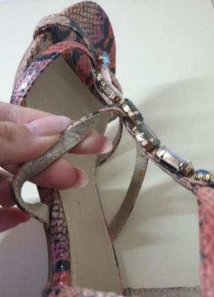 Босоножки only pink туфли 40 размер принт под змею новые6 фото
