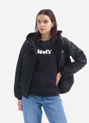 Куртка весенняя женская levi's® edie packable jacket caviar1 фото