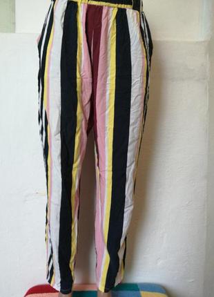 Фирменные лёгкие штаны, высокая посадка