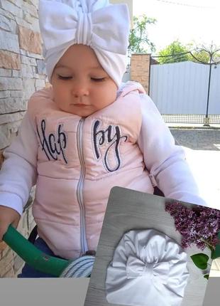 Шапка тюрбан із змінним бантиком