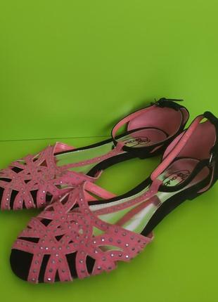 Босоножки сандалии розовые с блестками no doubt, 43 фото