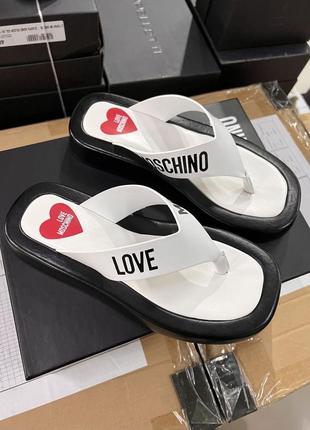 Сланцы, шлепанцы через палец, вьетнамки, шлепки 36 -37 38 -39 размер love moschino