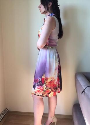Шифоновое цветочное легкое платье helen-a made in ukraine7 фото