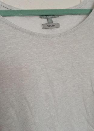 Льняна базова футболка блуза moddison4 фото