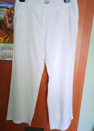 Штани лляні білі