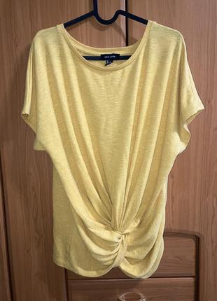 Жіноча блузка футболка гірчичного кольору