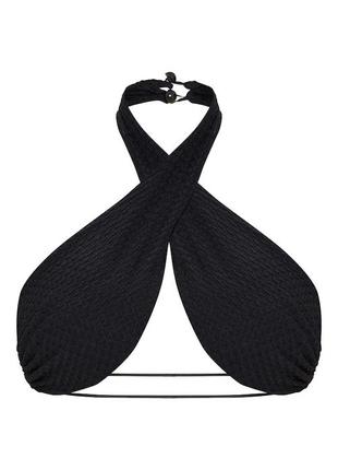 Чёрный топ с открытой спиной