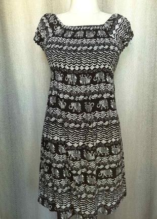 Жіноче натуральне легке літнє плаття, сукня сарафан airisa /р m/l гавайка як штапель.1 фото