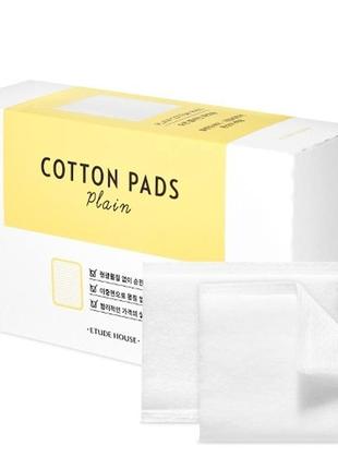 Хлопковые пэды etude house cotton pads plain