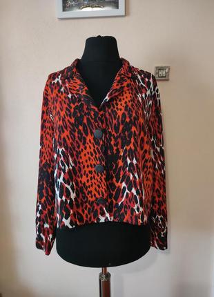 Рубашка женская укороченная тренд анималистичный принт