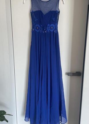 Випускна вечірня сукня синє6 фото