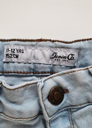 Джинсові шорти шортики шорты denim co 9-10 10-11 11-12 134 1403 фото