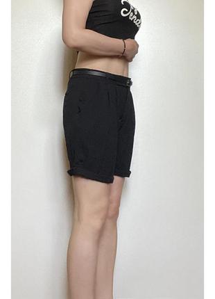 M-l zara шорти чорні високі літні жіночі шорты2 фото