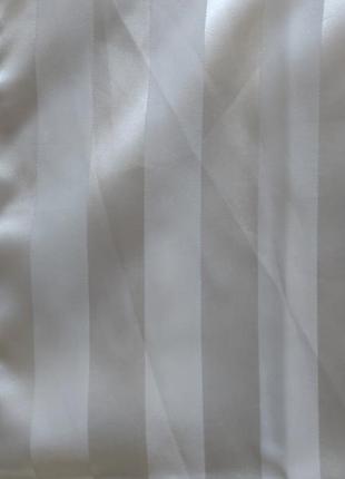 Белый халат в вертикальную полоску donna seta со смесью шелка7 фото