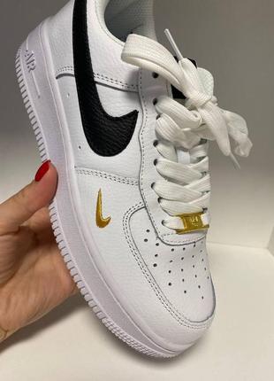 Женские кроссовки nike air force белые,натуральная кожа7 фото