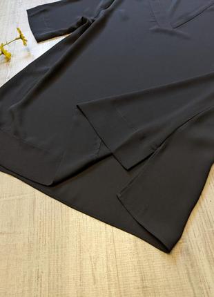 Чорна блуза кімоно подовжена черная удлиненная блузка туніка туника5 фото