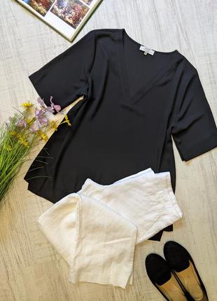Чорна блуза кімоно подовжена черная удлиненная блузка туніка туника2 фото