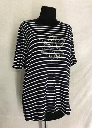 Bonita футболка в полоску принт цветок