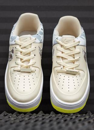 Кожаные, классные кроссовки nike air force 1 sage3 фото