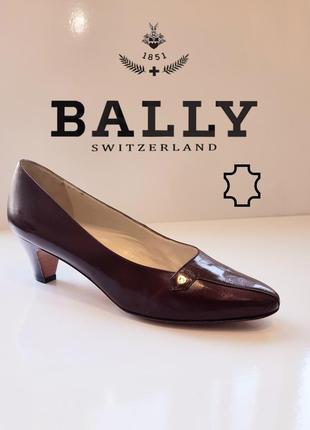 Bally  кожаные туфли лодочки цаета "бургунди" оригинал !!1 фото