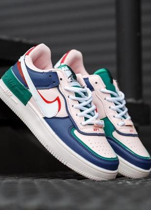 Кожаные, шикарные кроссовки nike air force 1 / кожаные кроссовки жеэнсие