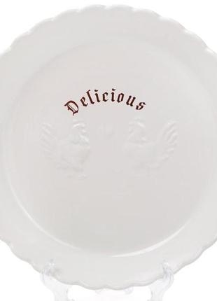 Блюдо керамическое "тоскана" family delicious ø28см с объемным рисунком