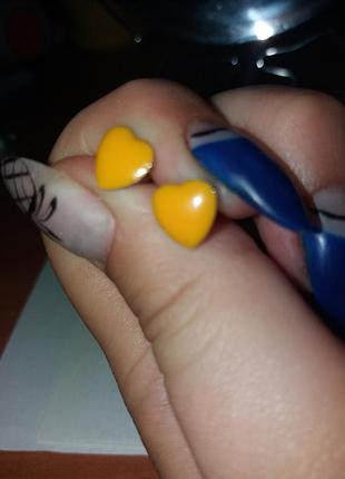 Сережки гвоздики сердца