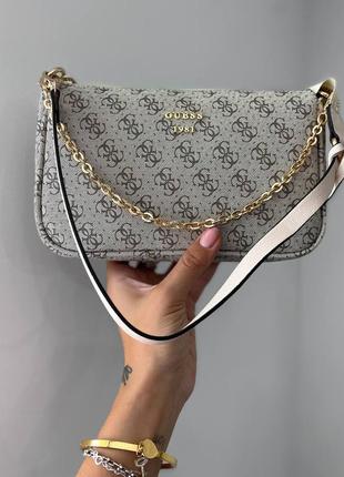 Трендова розкішна сумочка з ланцюжком в стилі бренд TOTE guess елегантна сумка з ланцюжком новинка