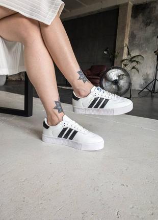 Кроссовки adidas samba white leather, кросівки, кеди, кеды