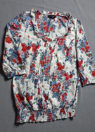 Блуза, сорочка, у квітковий принт